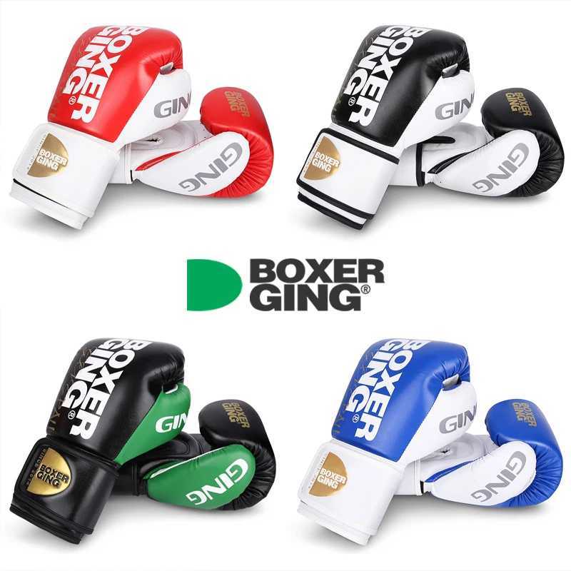 8 10 12 14oz Top Quality Adults WomenMen Golden Boxing Gloves Leather MMA Muay Thai Boxe De Luva Mitts Sanda Equipments Y251023