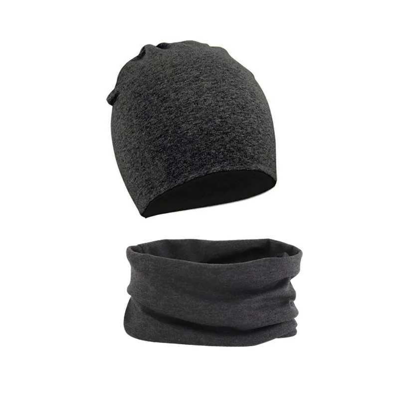 2Pcs Baby Beanie Hat Scarf Set Cotton Kids Cap for Girls Boys Elastic Candy Color Toddler Hat Kids Accessories Infant BonnetL251024
