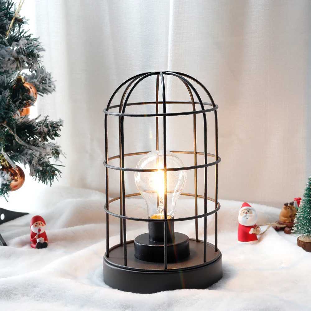 Metal Table Lamp Battery Operated Lamp Decorative Cordless Lamp for Parties Patio Events Indoor Outdoor Tabletop Home Decor C251115