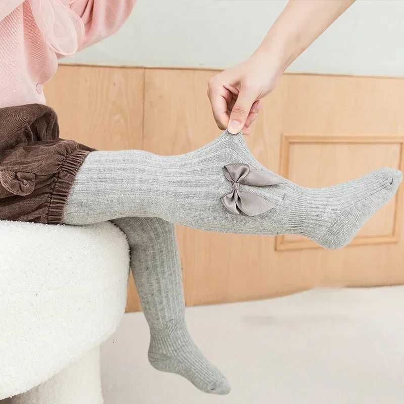 Winter Childrens Plush Thickened Pantyhose Baby Bow Cashmere Tights Warm Pantyhose for Kids Girls Pantys Toddler StockingT251024