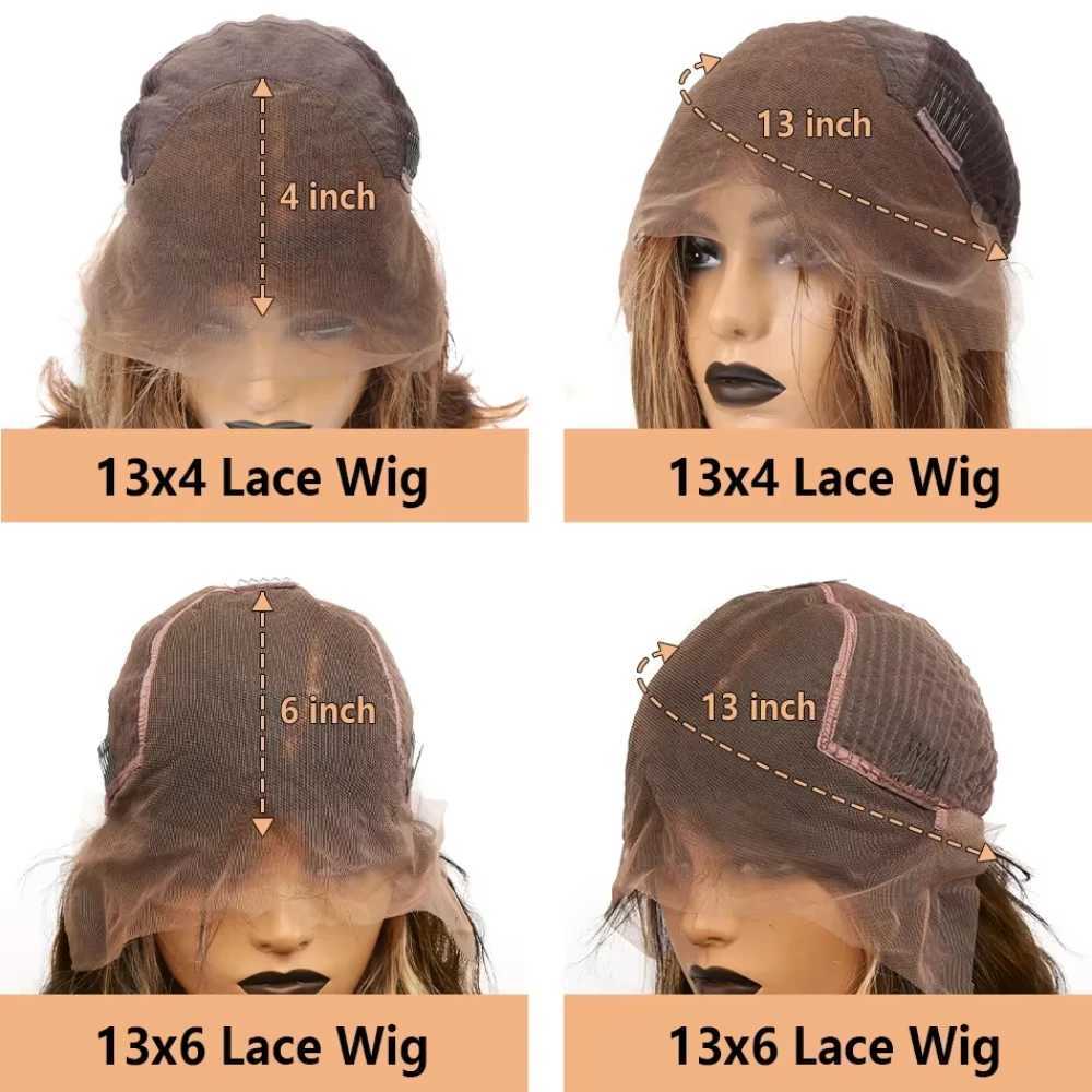 30 36 Inches Chocolate Brown Lace Front 100 Human Hair Wig Pre Plucked Dark Brown Bone Straight 13x4 13x6 HD Lace Frontal Wigs W251023
