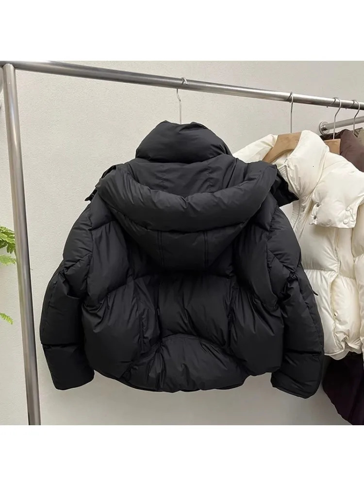 Oversize Cotton Jaet Womens Loose Bread Sle ort Coat Small Sense Friend Matching Thiened Polyester Filling 251013