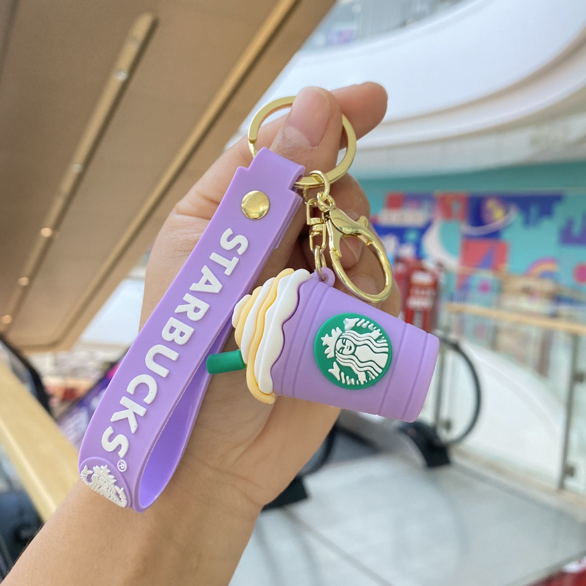 New Starbucks Keychain Milk Tea Cup Plush Charm Car & Bag Accessory Claw Machine Small Gift for party