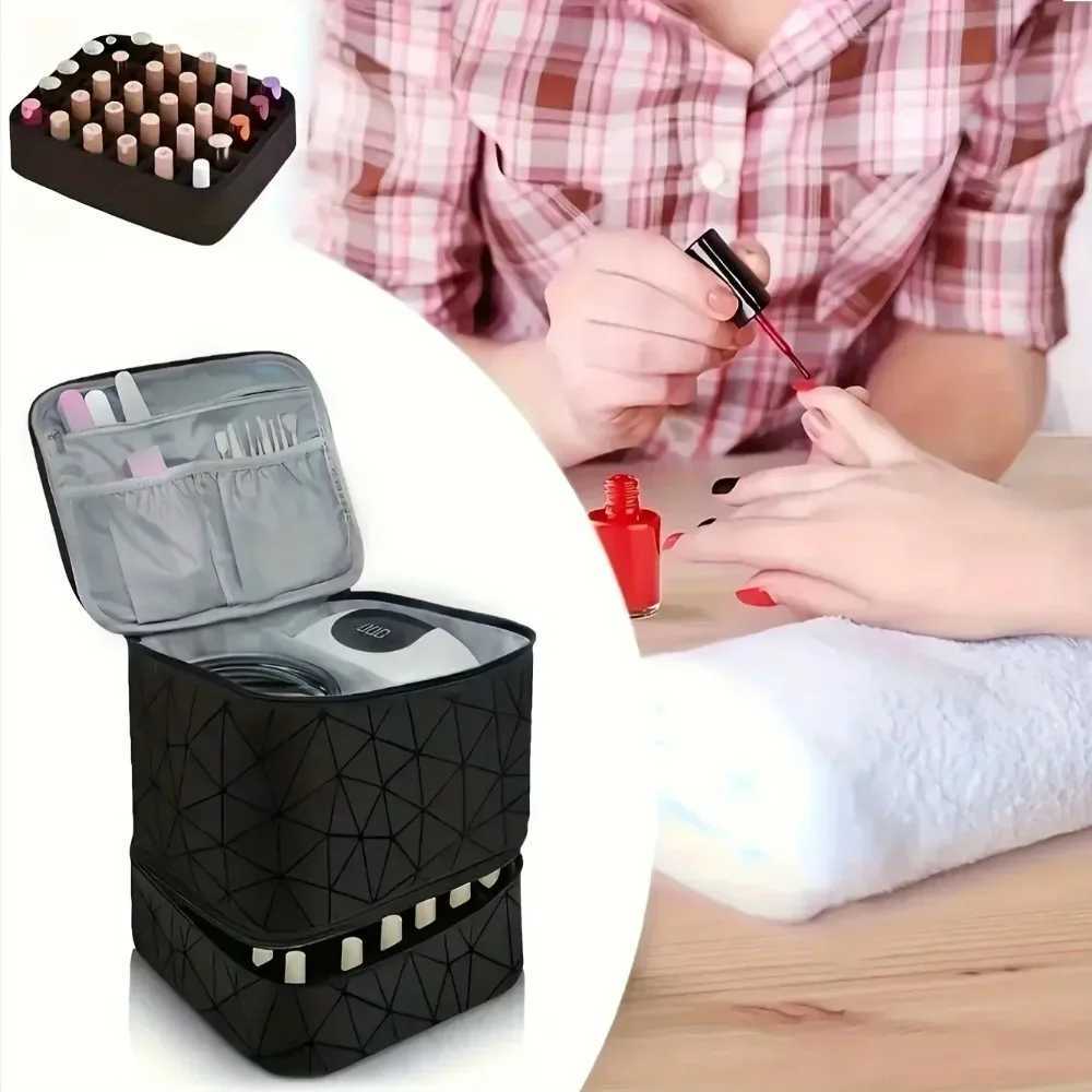 Portable DoubleLayer Storage Bag Nail Polish Essential Oil Travel Organizer MultiFunction Cosmetic CaseT251024