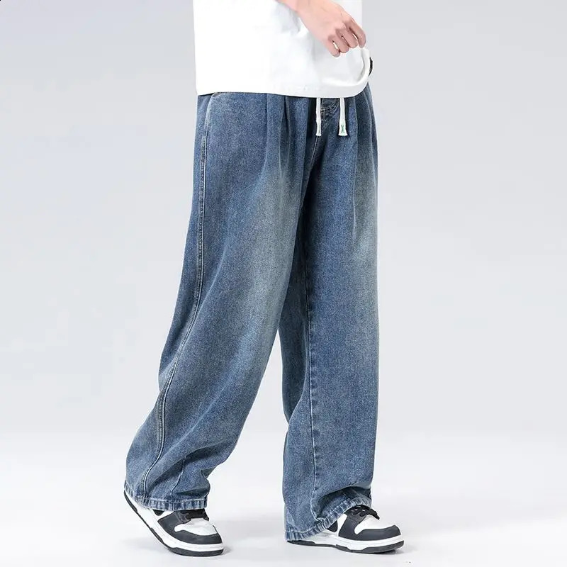 2025 Men Mens Fashion Business Jeans Classic Style Autumn Casual Stretch Baggy Jean Pants Male Cotton Denim Trousers 251018