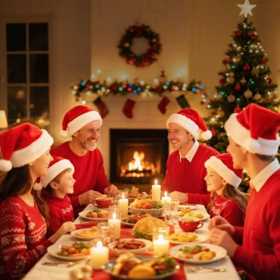 Santa Christmas Hat for Men and Women Adult Unisex Xmas Holiday Comfort Hat Extra Thicken Classic Ideal for Year Fes 251023