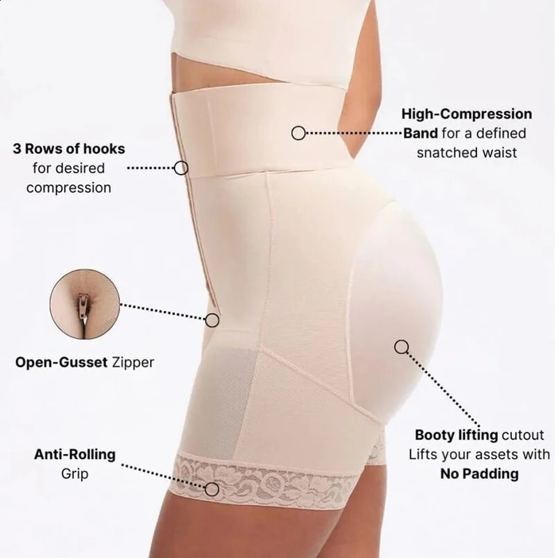 Women High Waist Body Shaper Panties Butt Lifter Slim Shapewear BBL Shorts Tummy Control Bandage Panties 251022