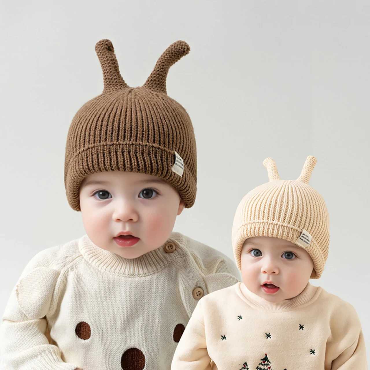 Cute Tentacle Knitted Hat for Baby Winter Warm Pullover Cap Solid Color Woolen Crochet Bonnet 14Year Boy Girl Children BeaniesL251024