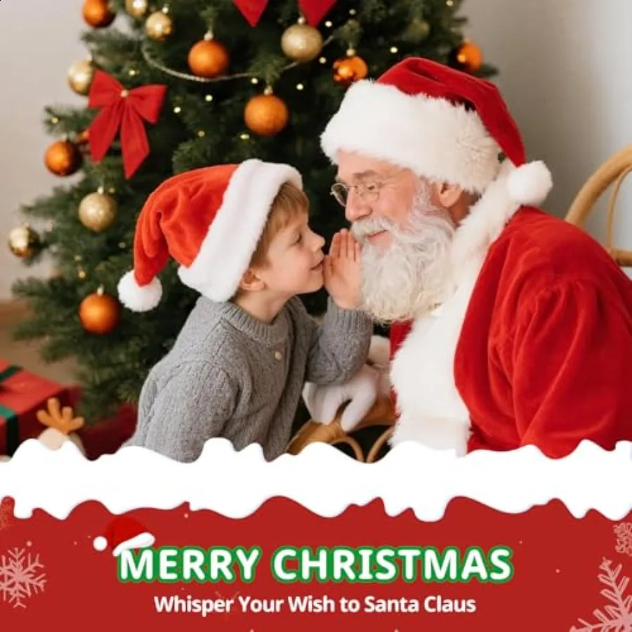 Santa Christmas Hat for Men and Women Adult Unisex Xmas Holiday Comfort Hat Extra Thicken Classic Ideal for Year Fes 251023
