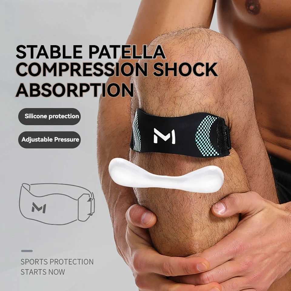GTUBIKE 1PC Patella Kneecap Band Adjustable Silica Gel Knee Tendon Strap Protector Knee Pad Running Sports Cycling Knee SupportW251024