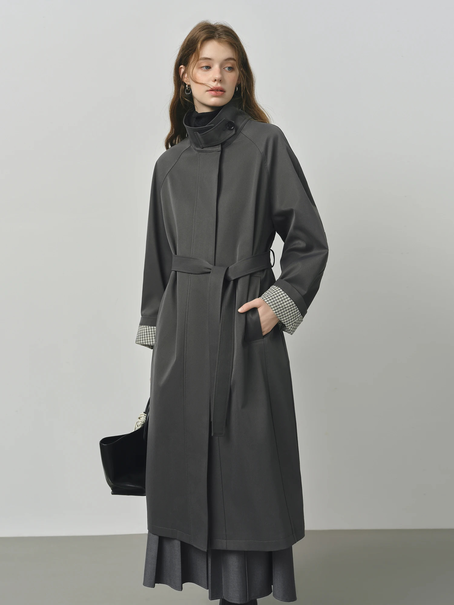 FSLE British Style n Stand Collar Windbreaker Trench Jacket for Women Autumn Arrival Casual Chic Coats 251021