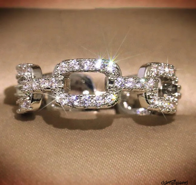 Sterling Sier CZ Ring Set - Elegant Cubic Zirconia Wedding Band For Women And Men Ddmyfriend