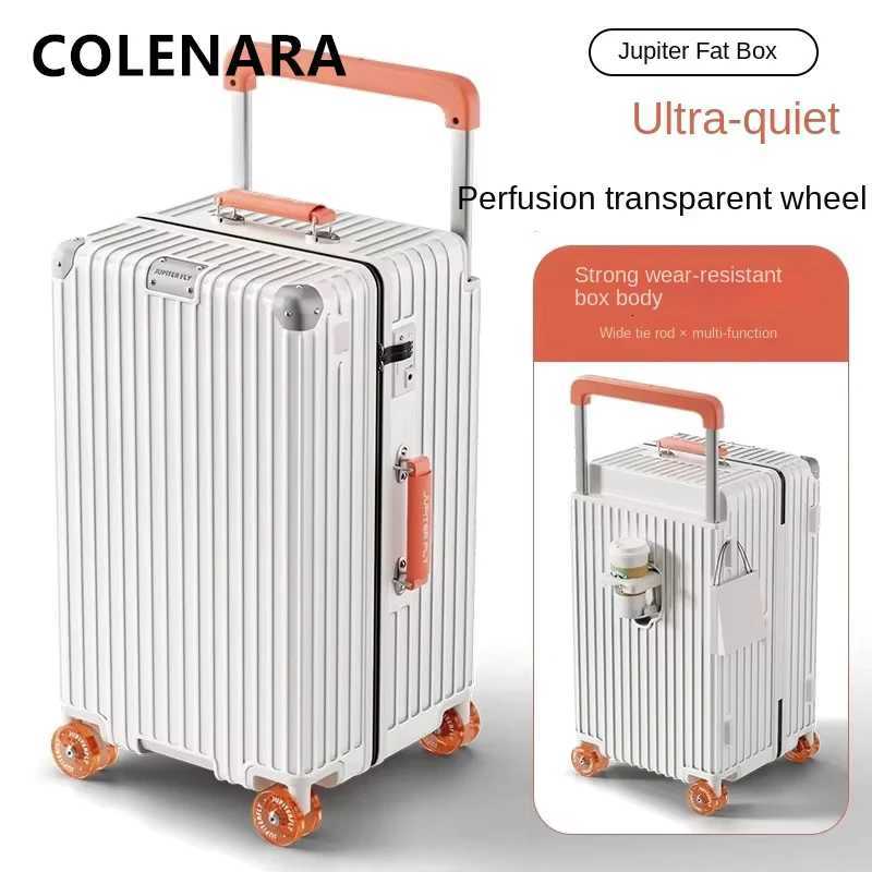 COLENARA Large Capacity Luggage Ultra Light Boarding Case ABSPC Trolley Case 202224262830 Inch with Wheel Rolling SuitcaseW251024