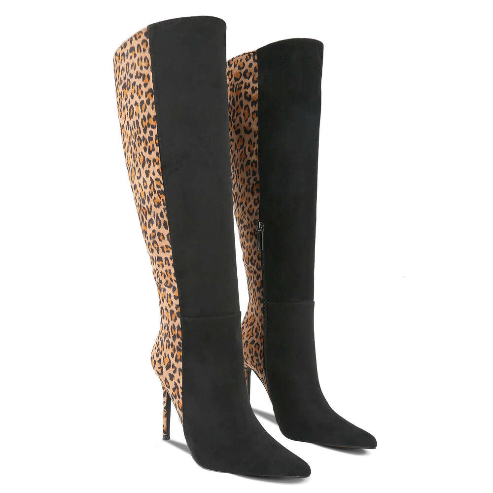 Women's Exotic Stiletto Boots - Striking Animal Print Design Tall Boot Silhouette & Comfortable Supportive Sole For Fashion Events/Evening Wear/P