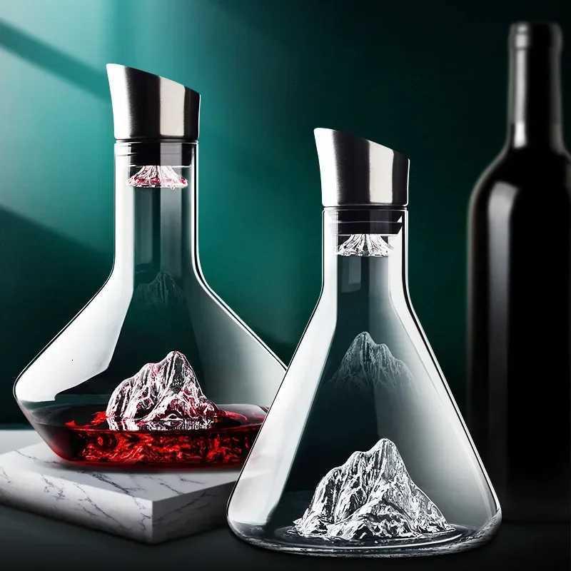 1800ML Whiskey Decanter Wine Decanter Lead Crystal Creative Quick Decanter Pot Red Wine Set Wine Accessories Y251024