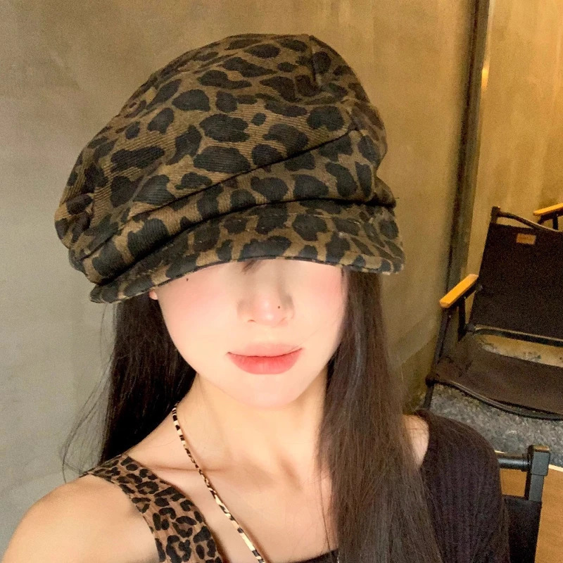 Irregular Ink Splashing Print Berets for Women Spring and Autumn Travel Versatile Casual Show Face Small Retro sboy Hat 251023