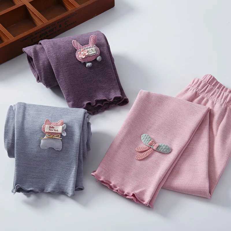 Velvet Slim Fit Childrens Autumn and Winter Underwear Girls Autumn Underwear Fashionable Underwear Cartoon PantsT251024