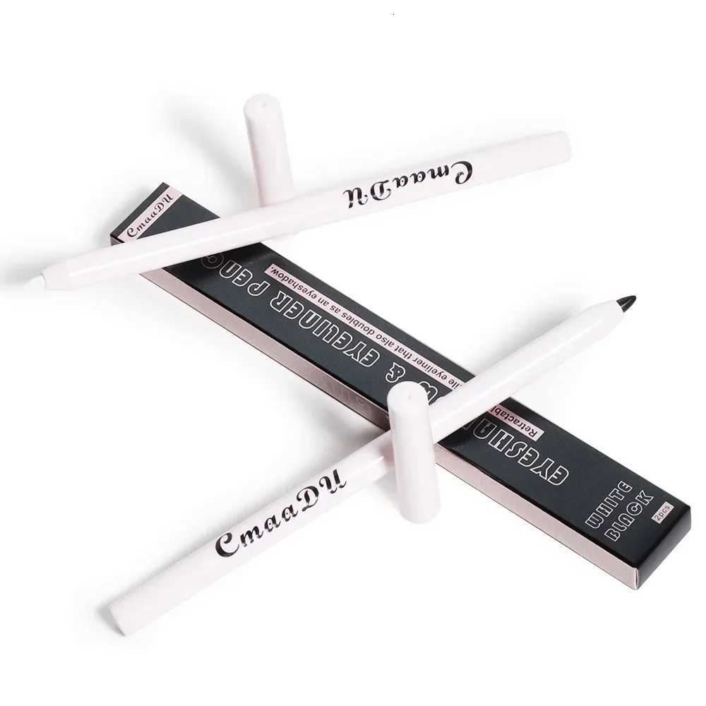 CmaaDu 2PcsSet BlackWhite Chroma Graphic Eyeliner Pencil Makeup Formula Rich Colour LongWearing Gel Eyleliner Pen CosmeticsL251024