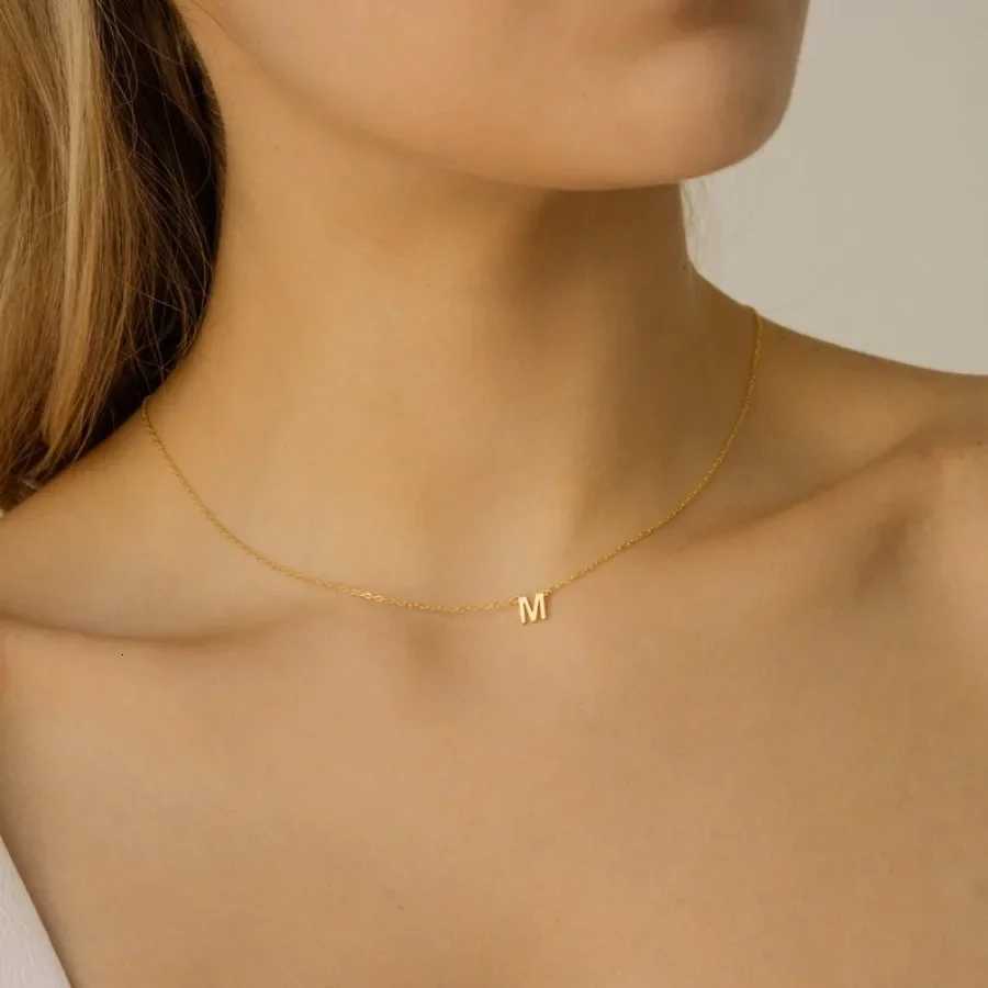 Dainty Initial Necklace Custom Letter Charm Necklace Delicate Layering Necklace Birtay Gift for HerXJ251024