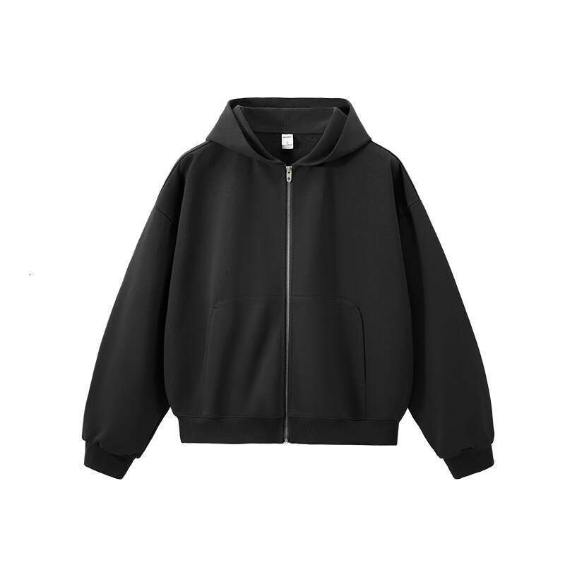 Men's Clothing|Dragon Scale Zipper Jacket Sweatshirt 25 Autumn New Boxy Short Knitted Hoodie