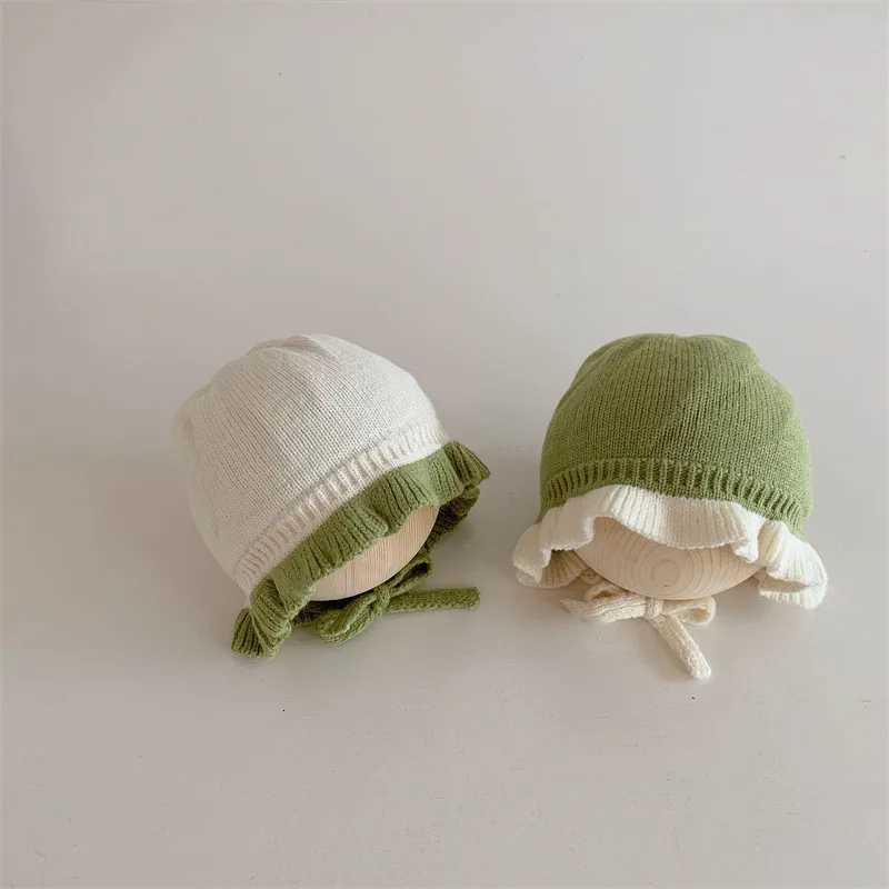 Baby Hat Korean Style Autumn Winter Baby Girls Knitted Hat Newborn 1 Year 2 Years Little Girls Warm Ear Hat Baby AccessoriesL251024