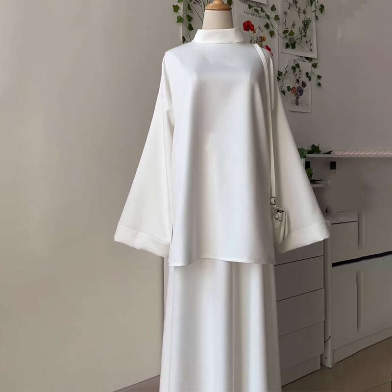 2025 Women's New Elegant and Comfortable Loose Casual Solid Color Suit Dress