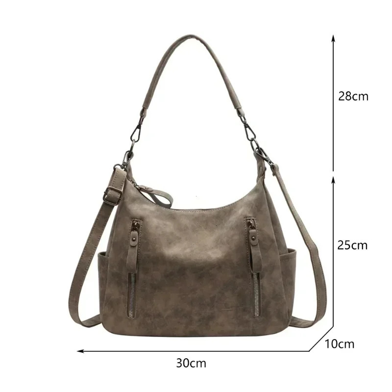 Women Crossbody Bag er Oblique Cross Single Shoulder Bag Large Capacity Handbags Retro Matte PU Leather Hobos 251023