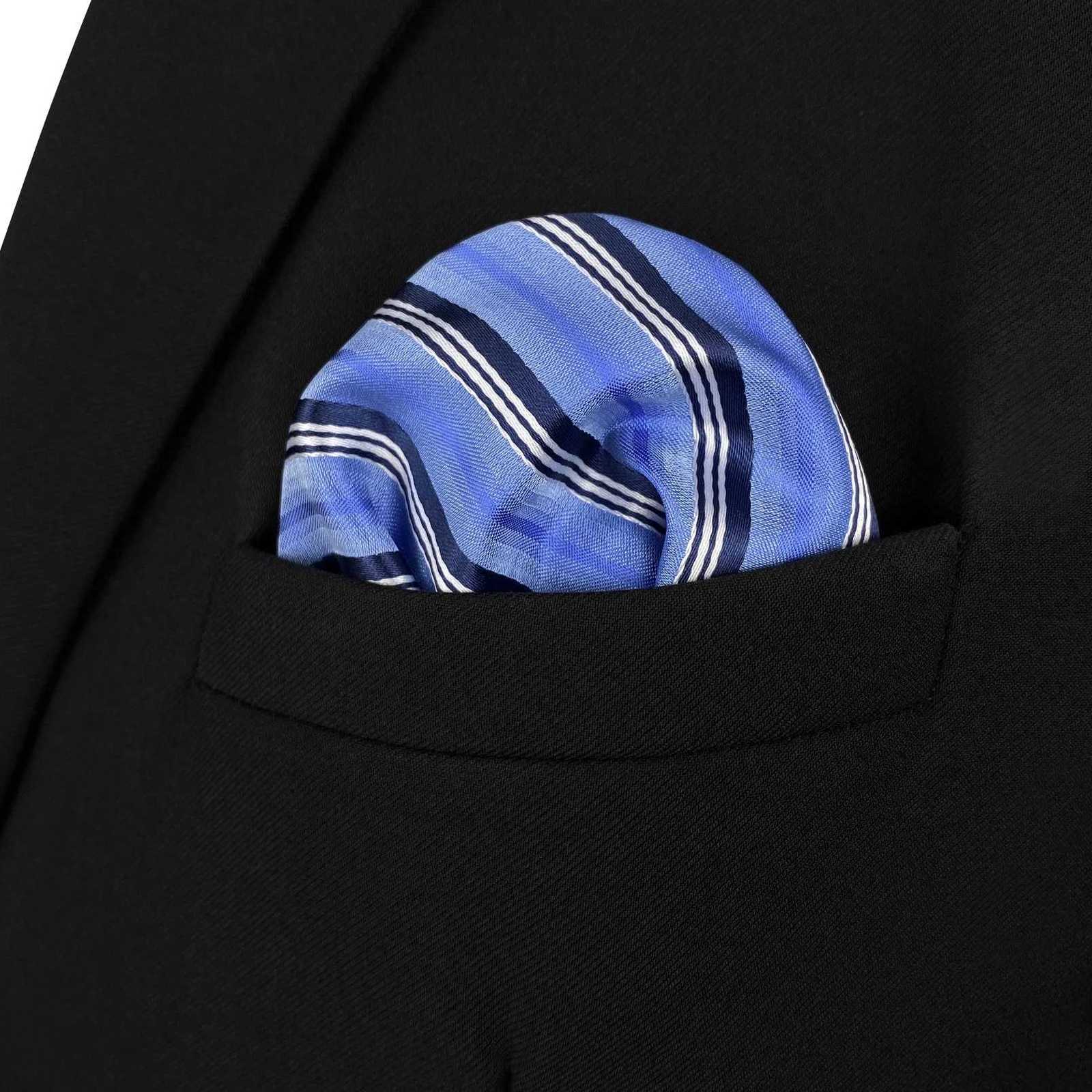 Hot Products Pocket Square Striped Mens Handkerchief Classic Wedding Accory Busin Y251024