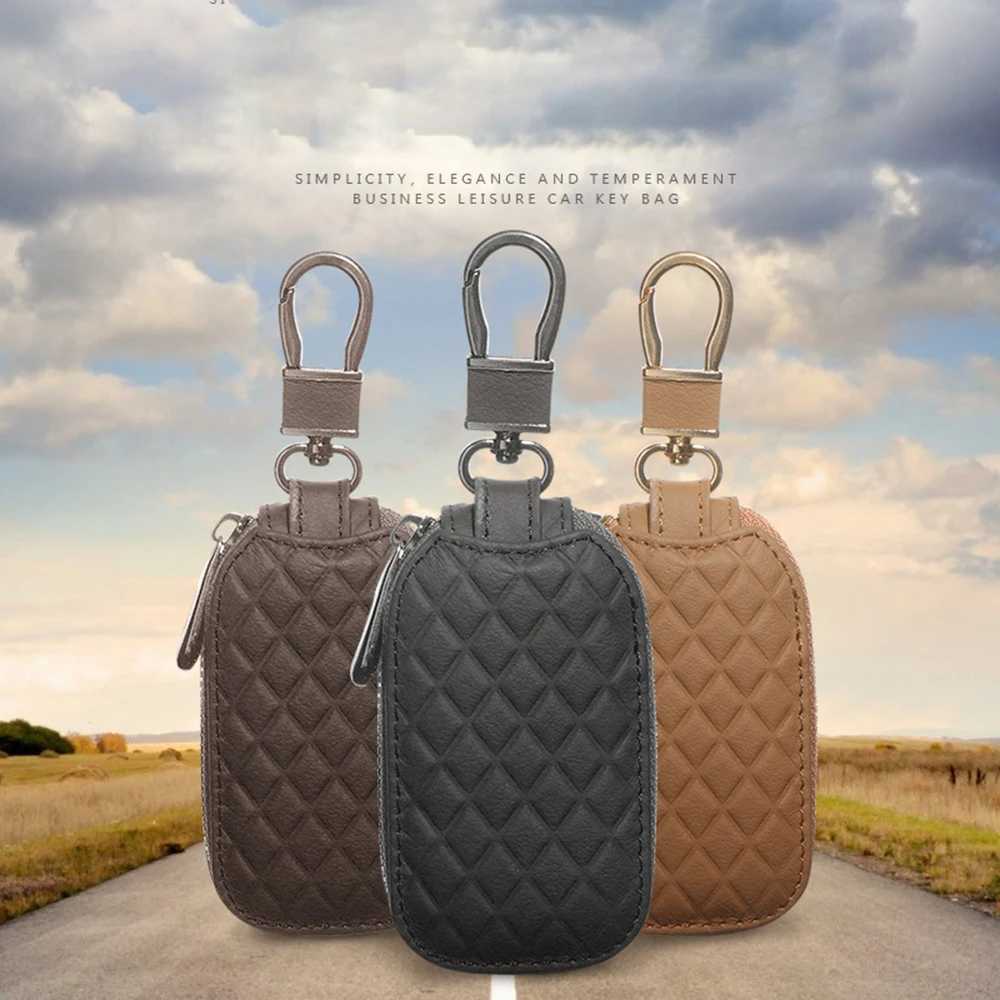 1Pcs Leather Key Holder Minimalist Keychain Case Wallet Key Storage Case Key Protector Largecapacity Multifunctional Key Pouch Z251023