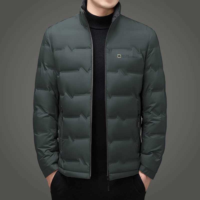 Winter New Men Thicken Down Cotton Parkas Casual Fashion Solid Windproof Stand Collar Zipper Cardigans Warm Coats Z251024