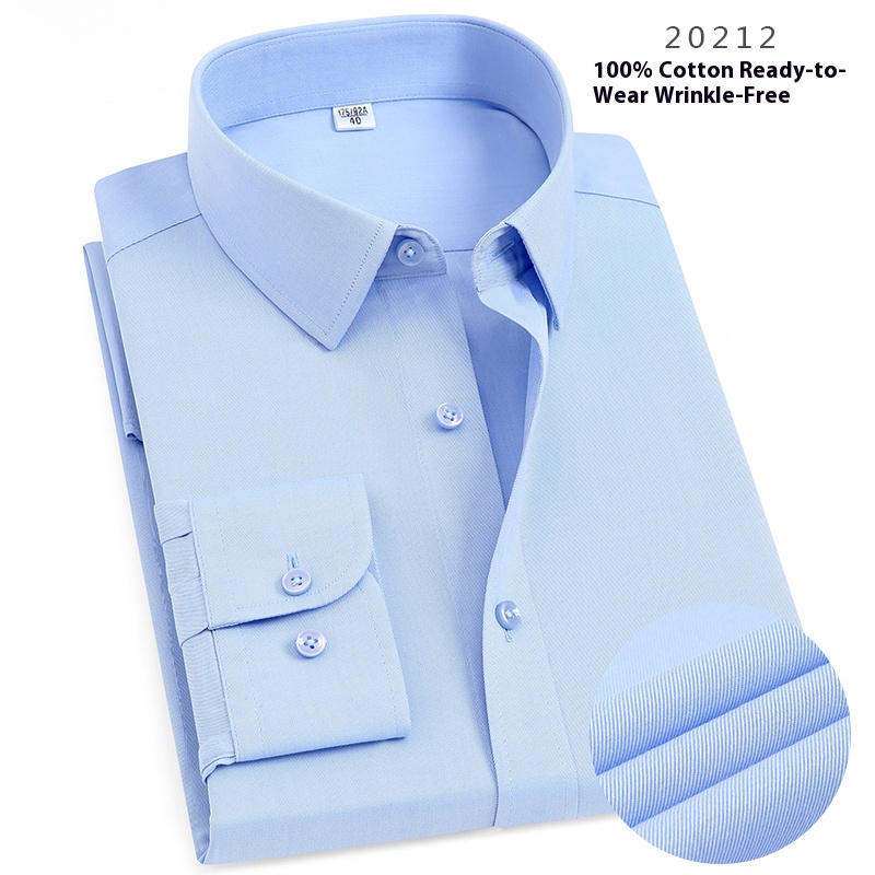 DP Ready-to-Wear Non-Iron Long-Sleeve Shirt Business Formal 100% Cotton Men's Shirt