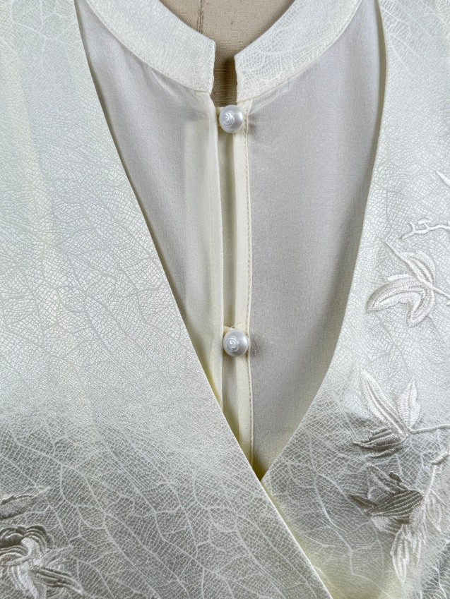 Simple, Sophisticated, Elegant, Light Luxury Silk-Blend Two-Piece Long-Sleeve Shirt JYS85001