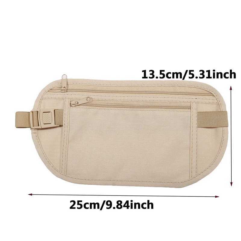 1PC Invisible Travel Waist Packs Waist Pouch For Passport Money Belt Bag Hidden Security Wallet Casual Bag For Men WomenL251024