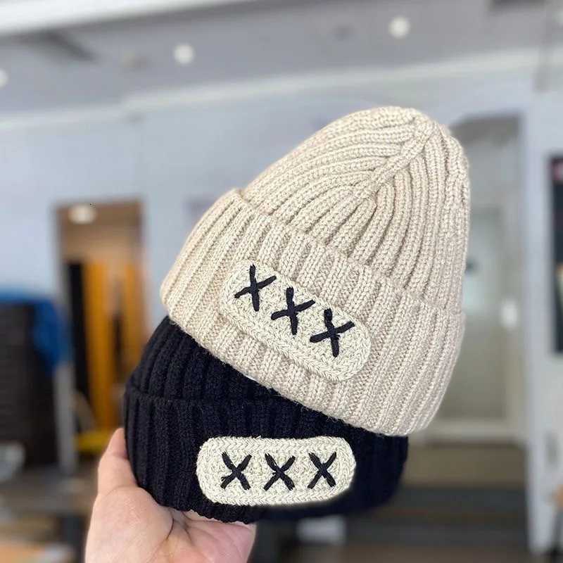 Winter Warm Knit Beanie Hat for Kids Soft Korean Style Rolled Edge Slouchy Cap for Boys Girls Toddler Gift Cold Weather WearL251024