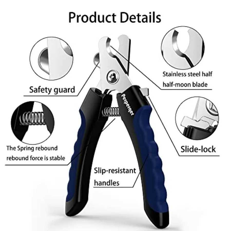 Professional Dog Nail Clippers with Safety Guard for Small Medium and Large Breed Dogs and Cats Prevents Over Cutting Includes Z20251024