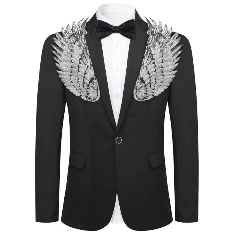 Custom Mens Sparkly Tuxedo Jacket with Sequins Elegant Prom Blazer Party Wedding Dinner Suit Glitter Groom Stage Performan 251023