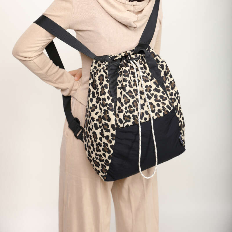 New Nylon Backpack For Women Color Block Yoga Sports Bag Large Capacity Tote Bag High Quality