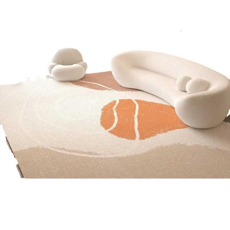 200x300cm Creamy carpet Living room light luxury highend sofa mat French thickened bedroom bedside carpet nonslip carpet C251024