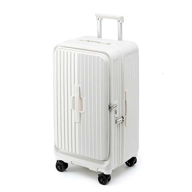 Multi opening luggage compartment with front lid and pull rod box 20 inch boarding case 2025 new large capacity universal wheeW251024