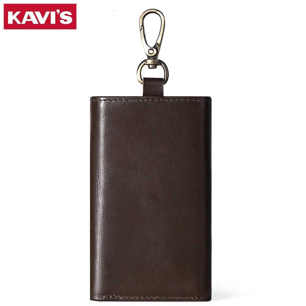 KAVIS 100 Genuine For Man Wallet Senior Top Layer Cow Leather With Card Clip Key Case Style Bag Super Value popular Gift Z251023