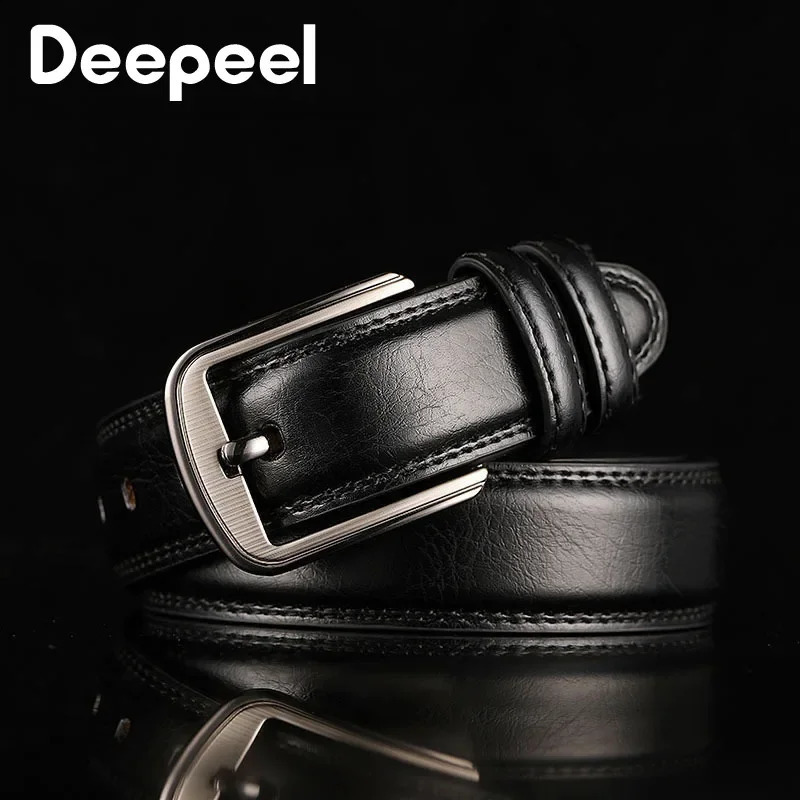 1Pc Deepeel 37110130cm Mens 2nd Cowskin Leather Belts Male Business Waistband Crafts for Adults Jeans Accessories 251013