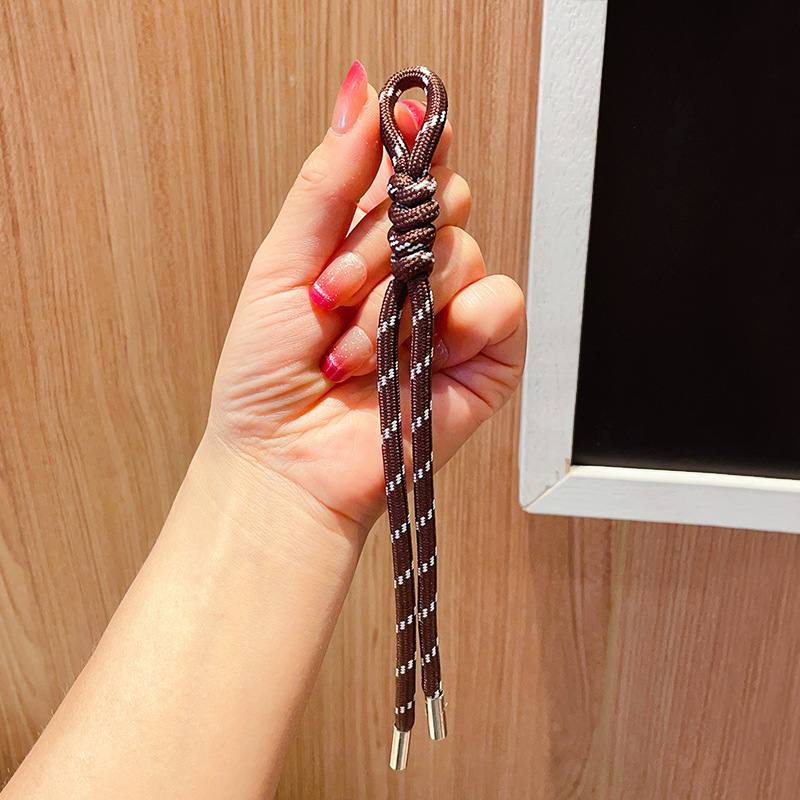 Colorful Ins-Trend Handmade Woven Rope Keychain - Viral Bag Lanyard, DIY Creative Knotted Bracelet