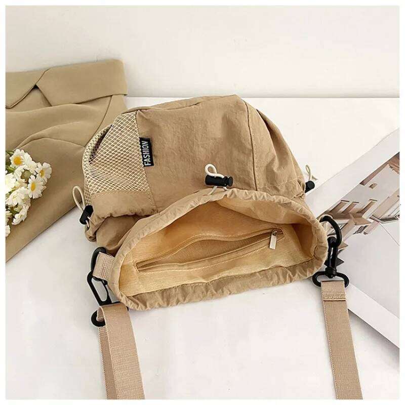 Casual Single Shoulder Commuter Mobile Phone Crossbody Bag Nylon Material Women Handbags