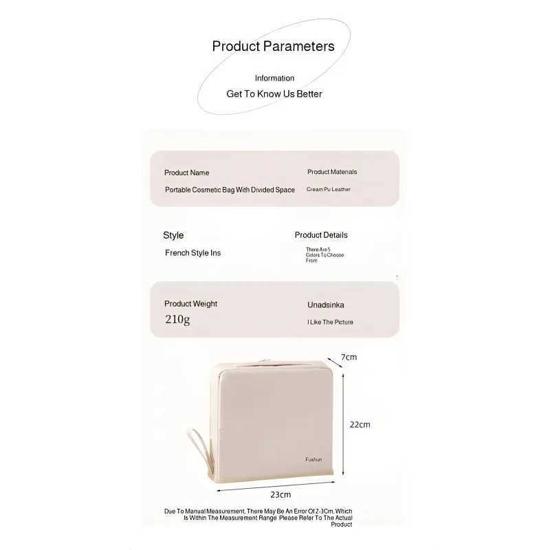 Portable cosmetic bag cosmetic bag portable multifunctional travel large capacityT251024