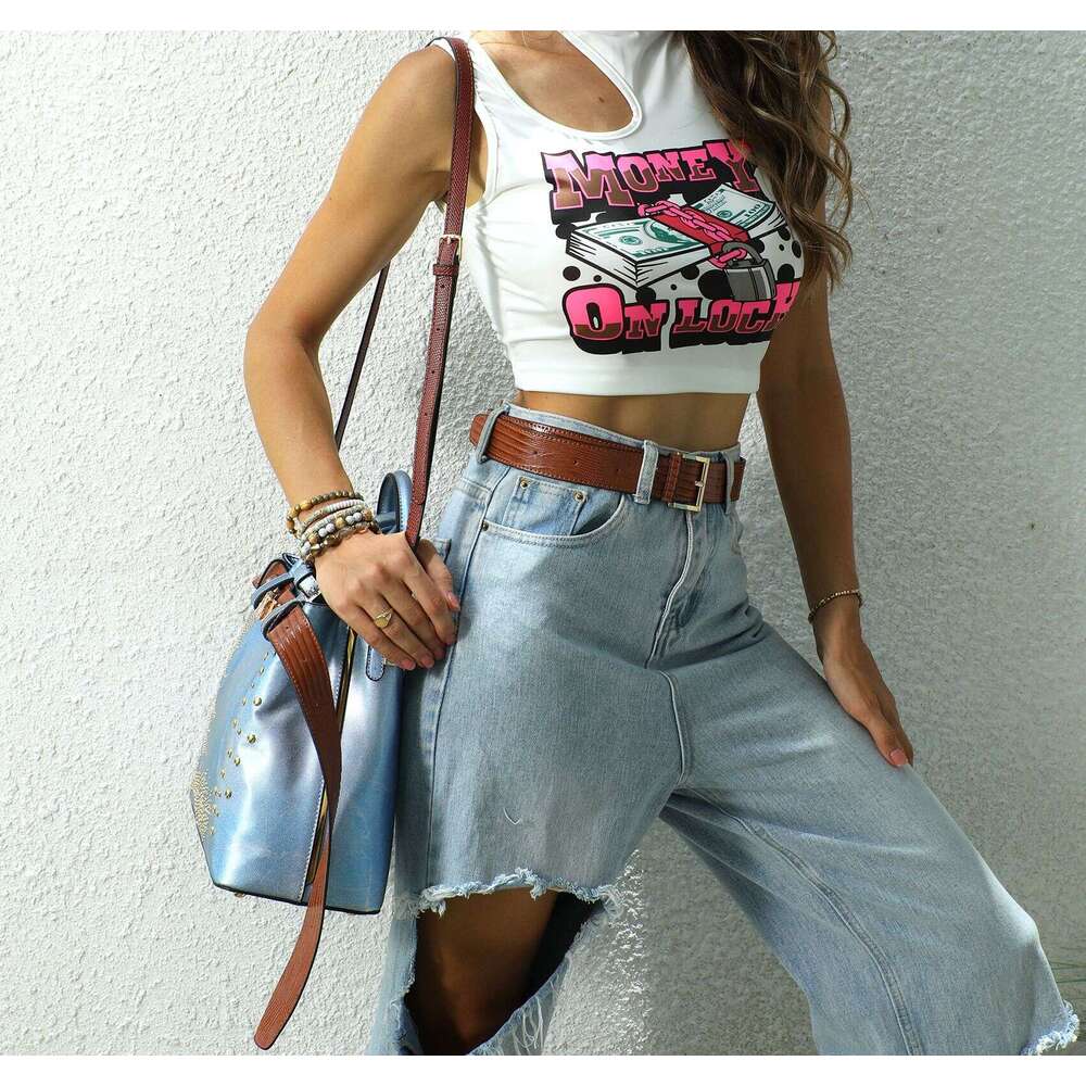 New Women's High-Quality Belt Handbag Denim Guangzhou Designer Bags Quality Tote Bag