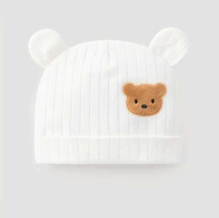 Toddler Boys Knit Beanie with Adorable Bear Ears 100 Cotton Snap Closure Winter Hat for Autumn Winter Soft Warm Cozy CapL251024