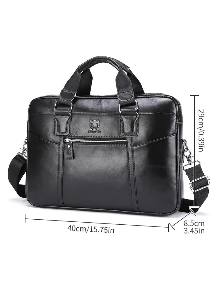 Genuine Leather largecapacity laptop Bag fashion men handbag official document bag cowhide business shoulder crossbody 251018