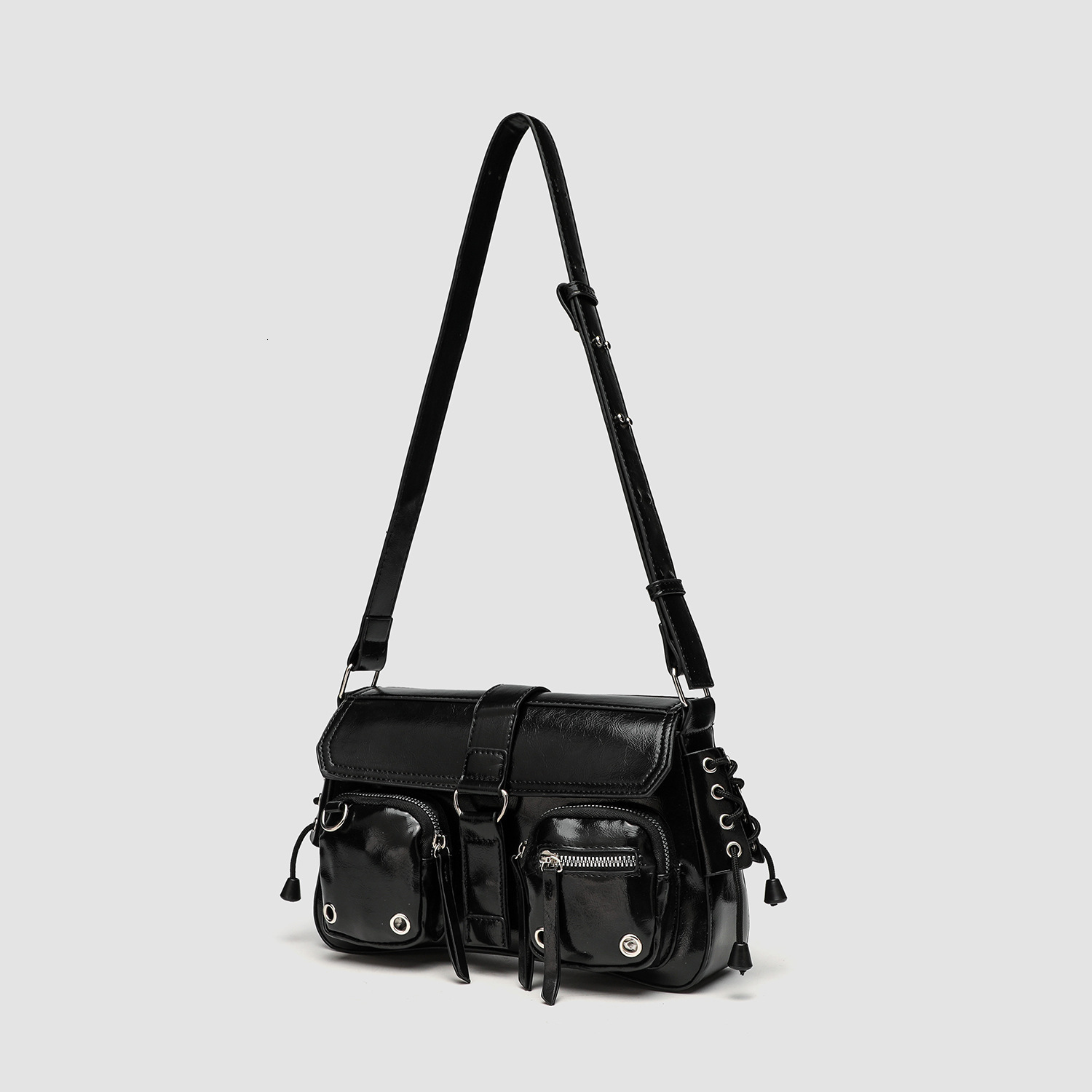 Luxury Brand Designer Bag 2025 New Motorcycle Style Sweet Cool Millennium Hot Girl Single Shoulder Underarm Bag Textured Versatile Niche Crossbody Bag