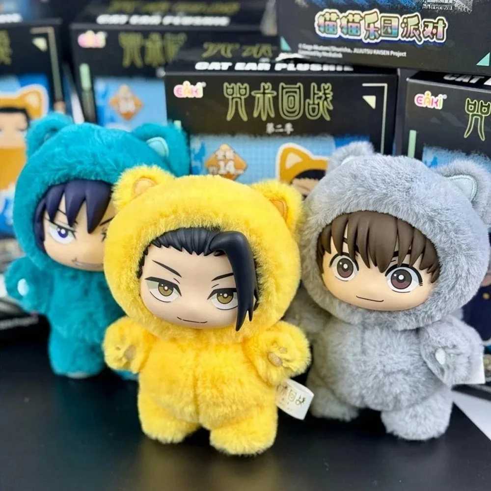 New Kaii Jujutsu Kaisen 2 Cat Ear Plushie Series Blind Box Mystery Box Anime Toy Room Decoration Collect Festvial GiftXJ251024