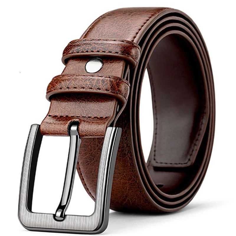 1pcs Mens Fashion Alloy Pin Buckle Head PU Leather Belt Versatile Casual Business Universal Suitable For Jeans and Trousers W251024